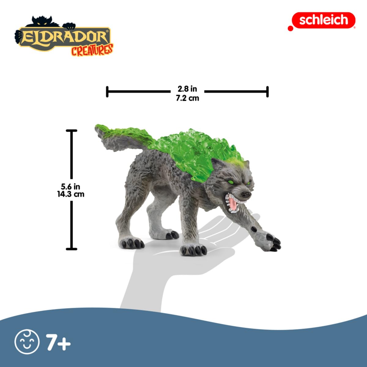 Schleich Eldrador Stone World Granite Wolf Figurine