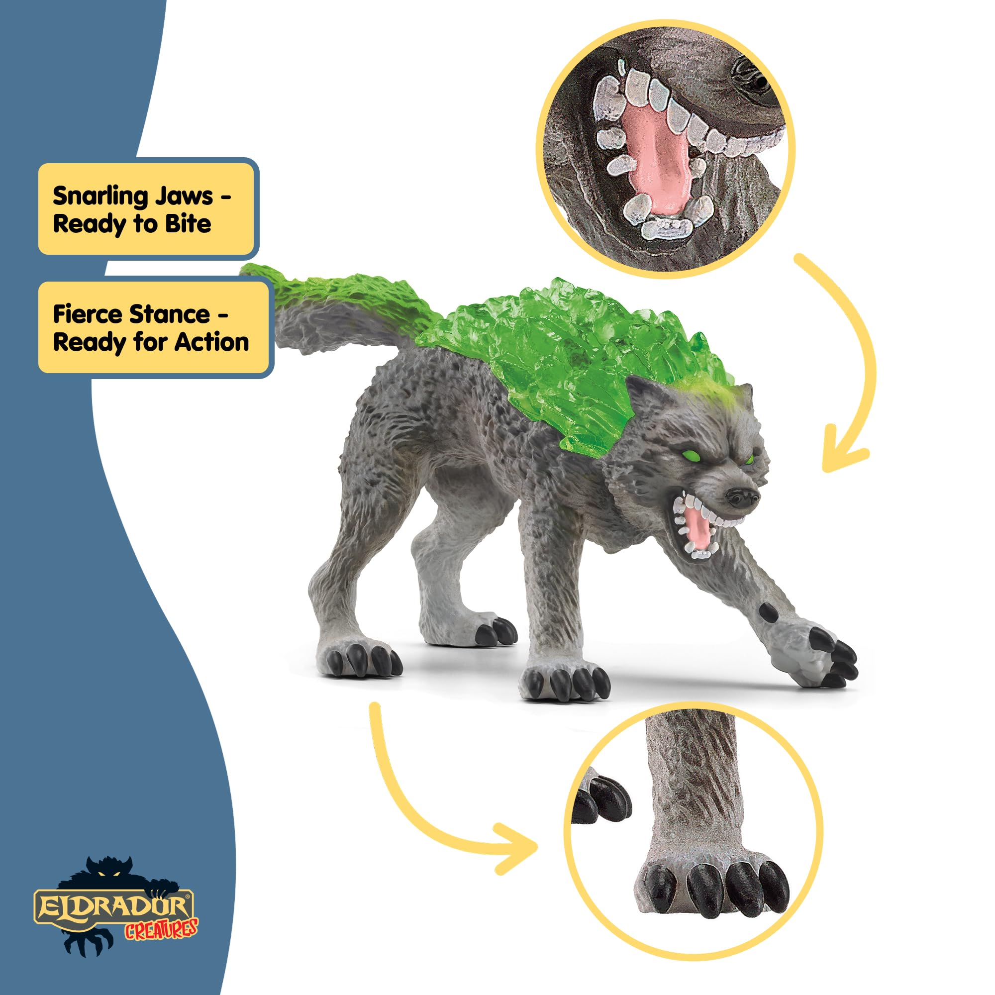Schleich Eldrador Stone World Granite Wolf Figurine