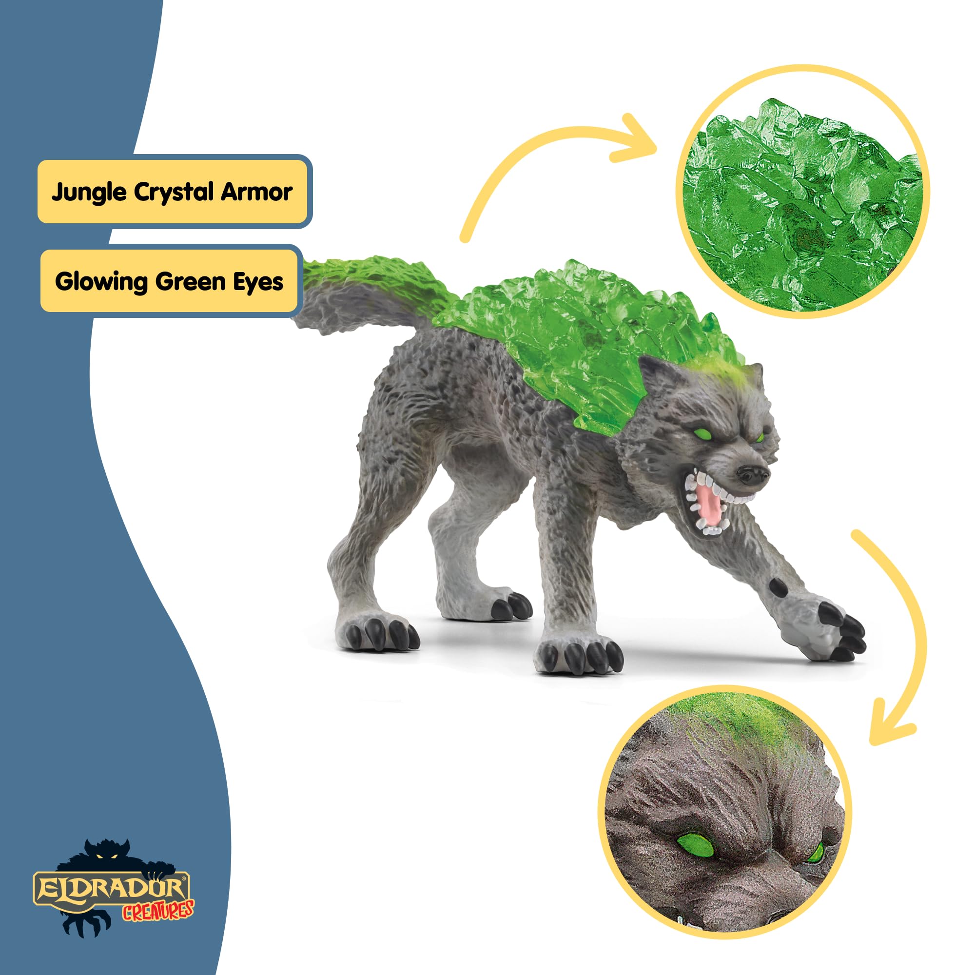 Schleich Eldrador Stone World Granite Wolf Figurine