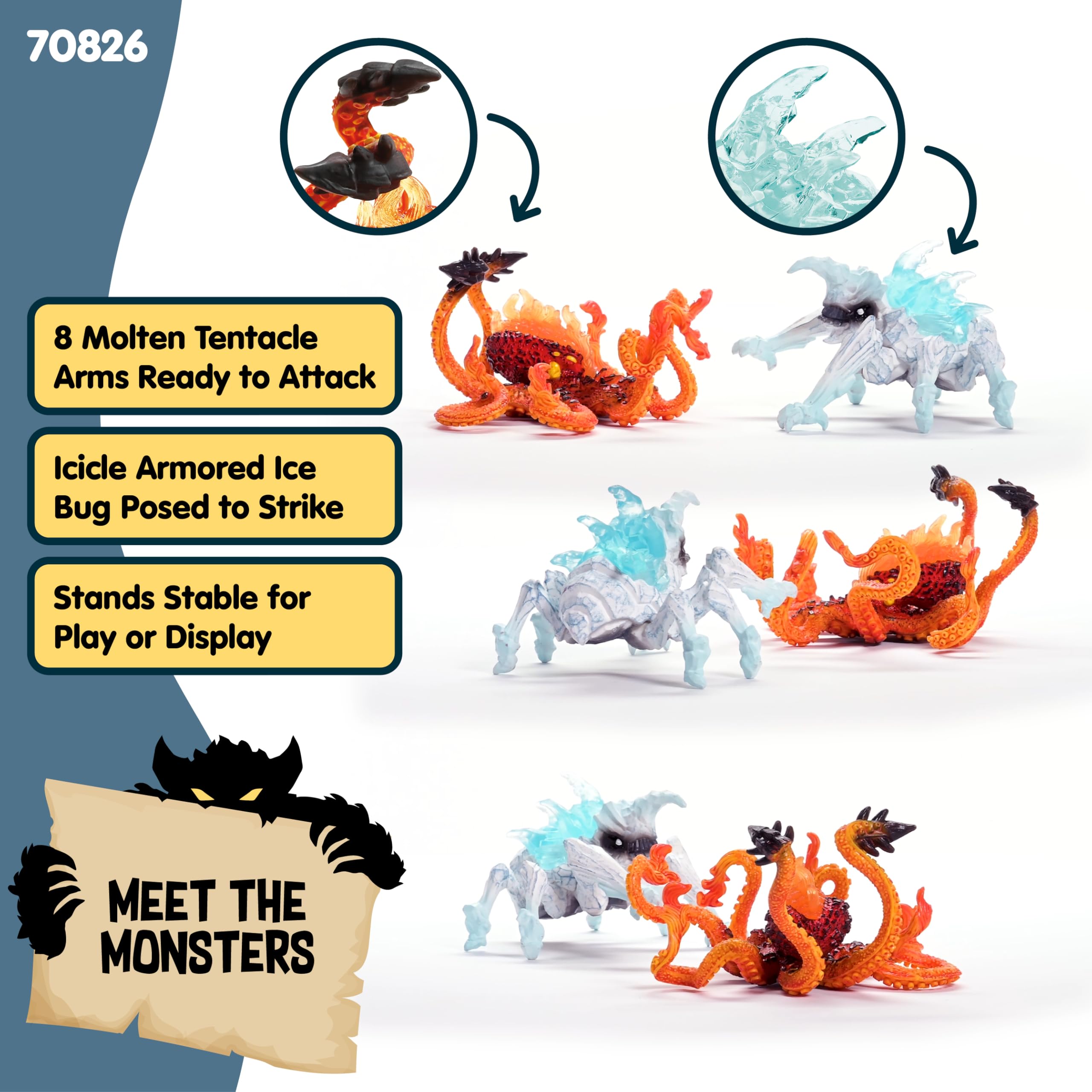 Schleich Eldrador Ice Bug Vs Fire Kraken Battle Set