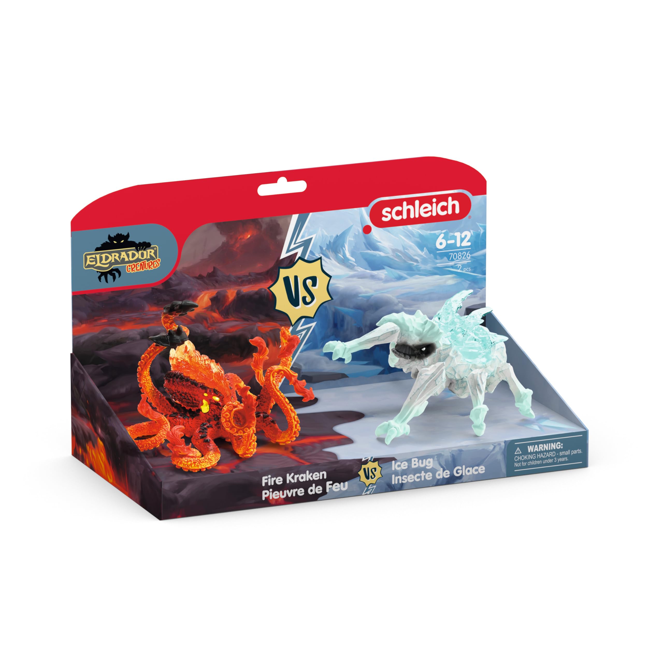 Schleich Eldrador Ice Bug Vs Fire Kraken Battle Set