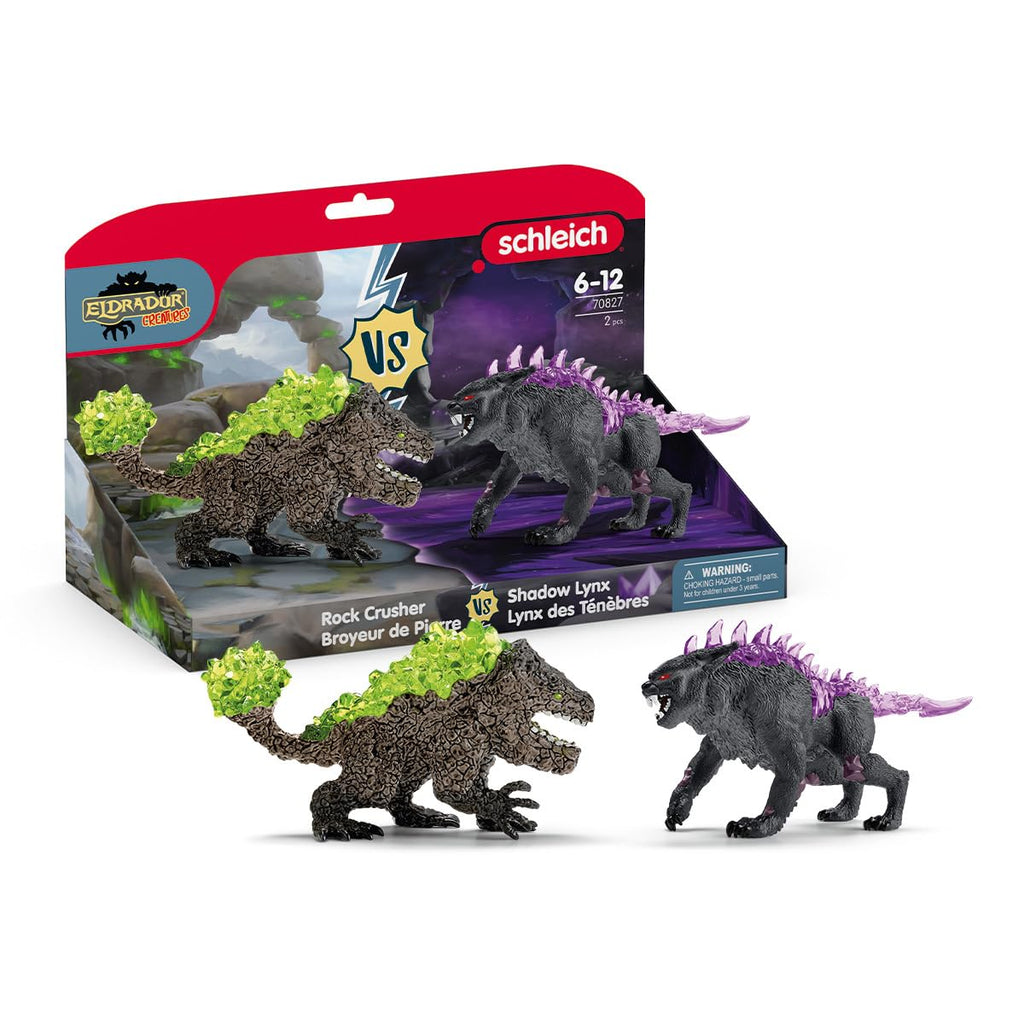 Schleich Eldrador Shadow World Shadow Lynx Vs Rock Crusher Battle Set