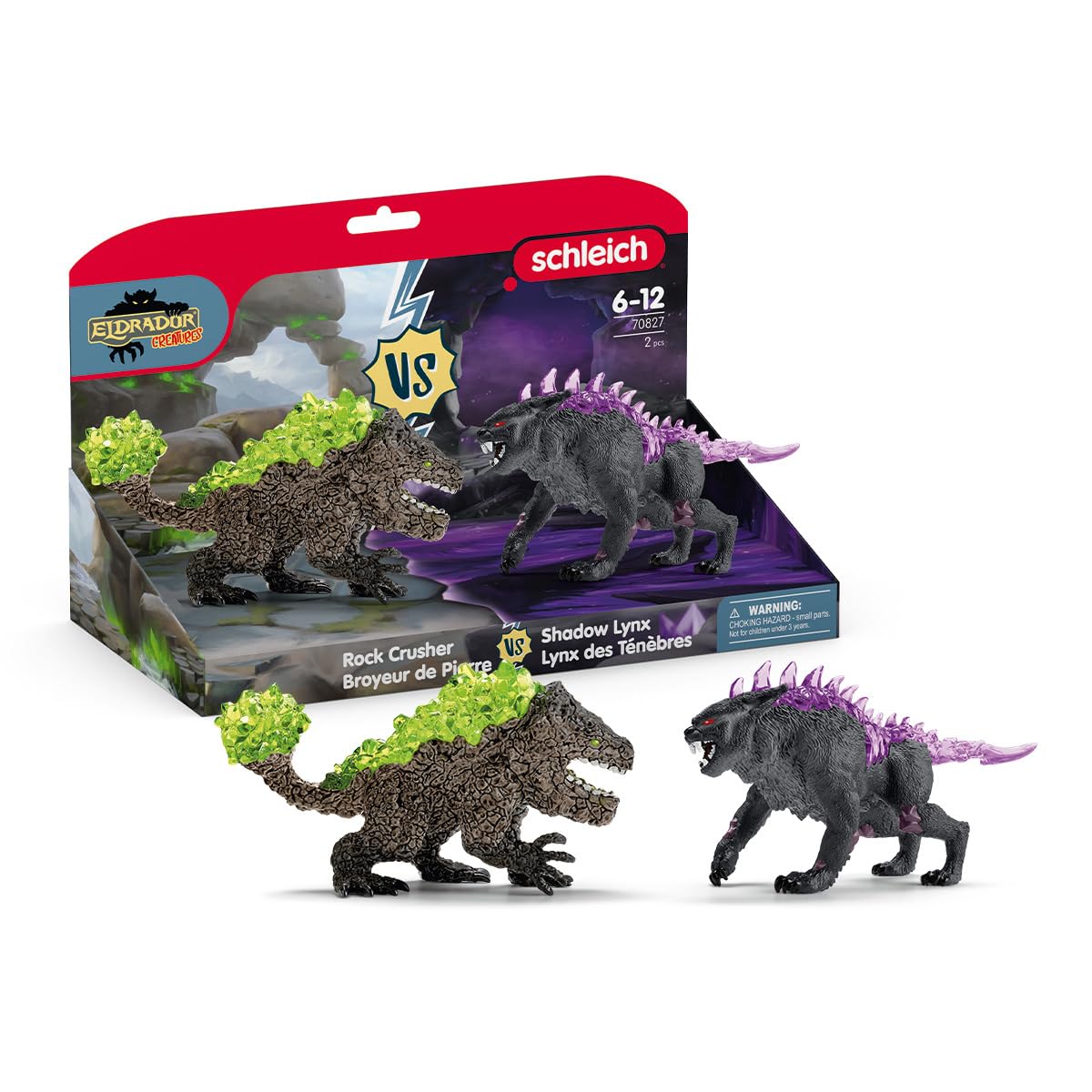 Schleich Eldrador Shadow World Shadow Lynx Vs Rock Crusher Battle Set