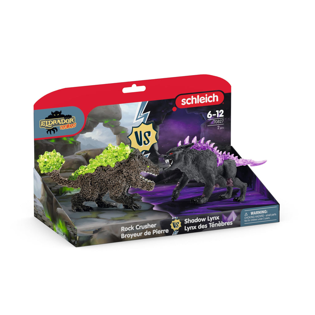 Schleich Eldrador Shadow World Shadow Lynx Vs Rock Crusher Battle Set
