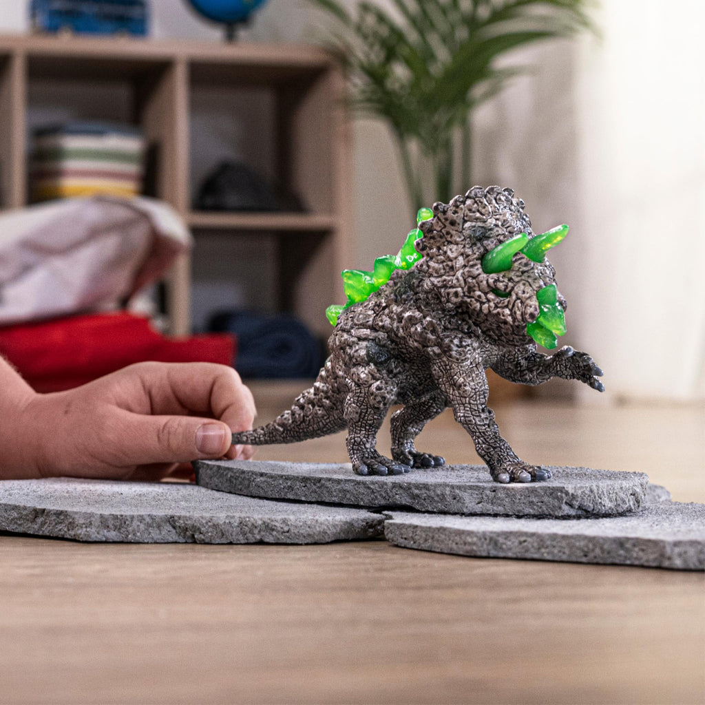 Schleich Eldrador Stone World Stone Triceratops Dinosaur Figurine