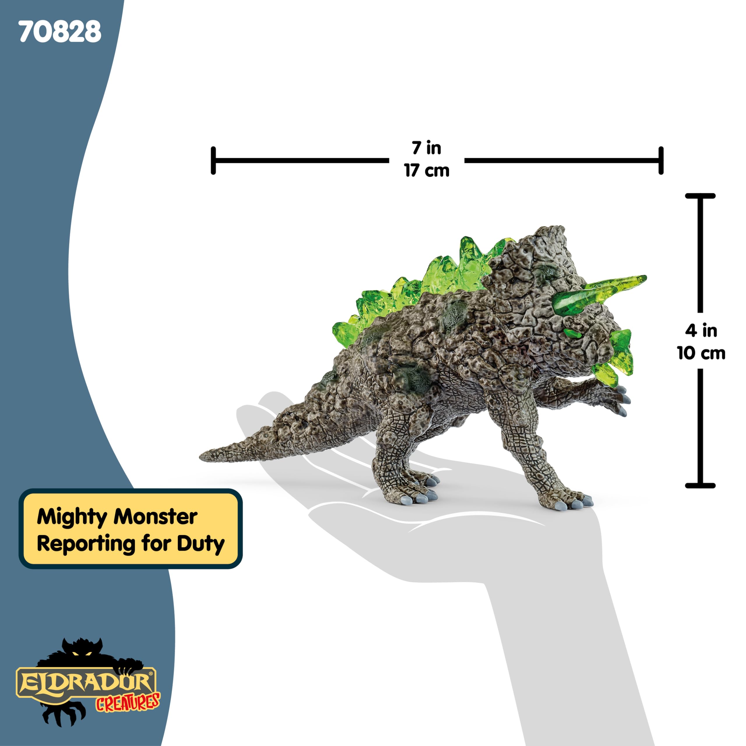 Schleich Eldrador Stone World Stone Triceratops Dinosaur Figurine