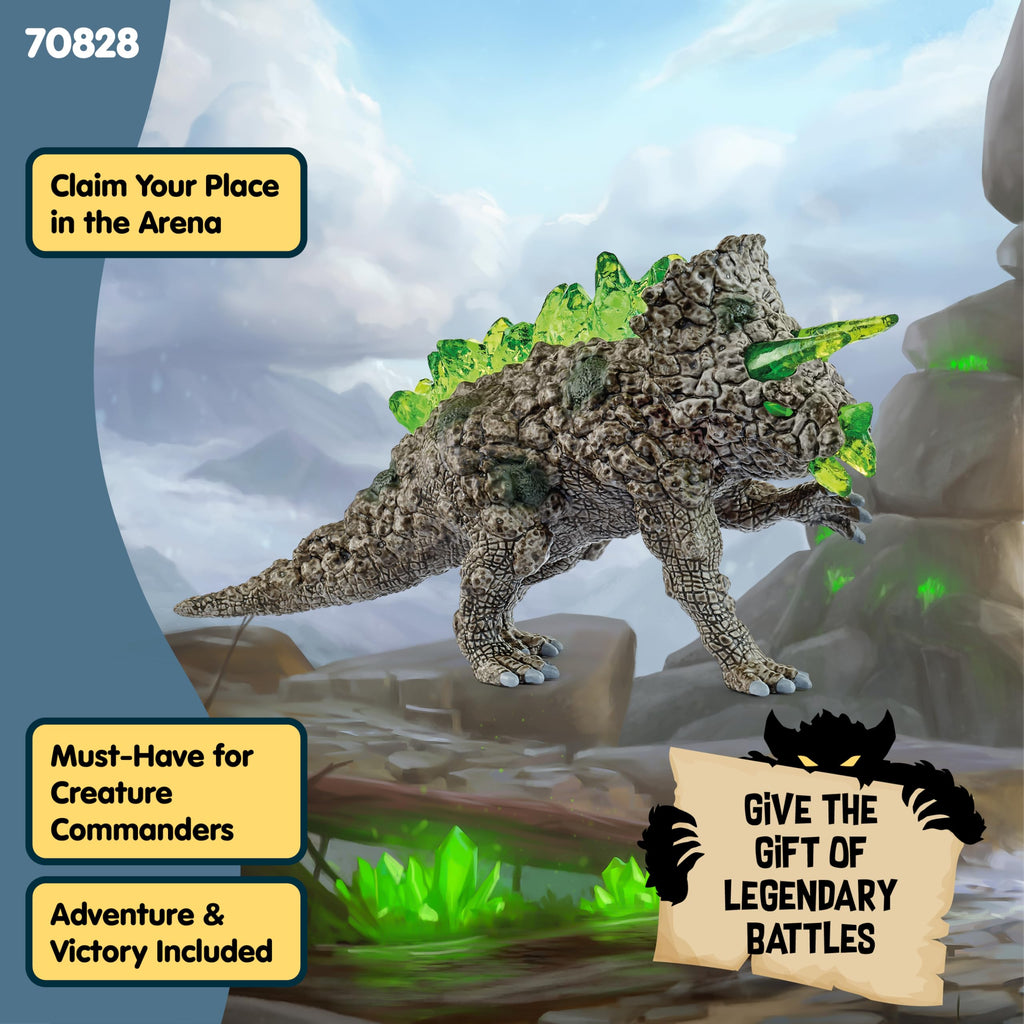 Schleich Eldrador Stone World Stone Triceratops Dinosaur Figurine
