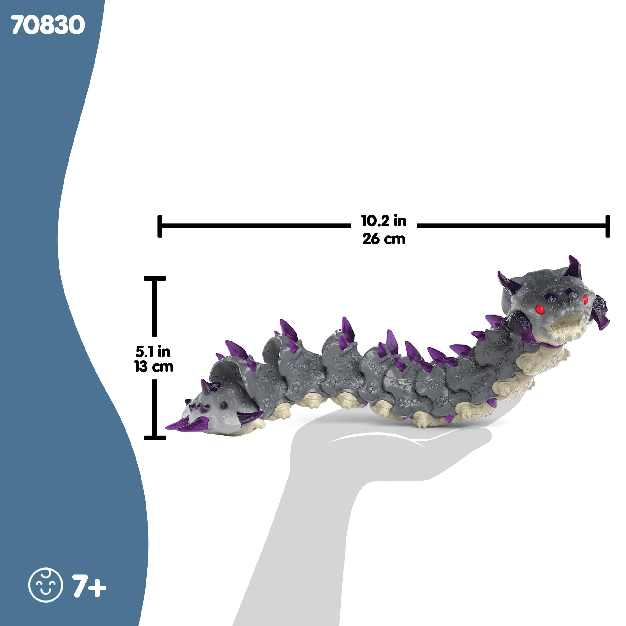 Schleich Eldrador Shadow World Shadow Worm Figurine