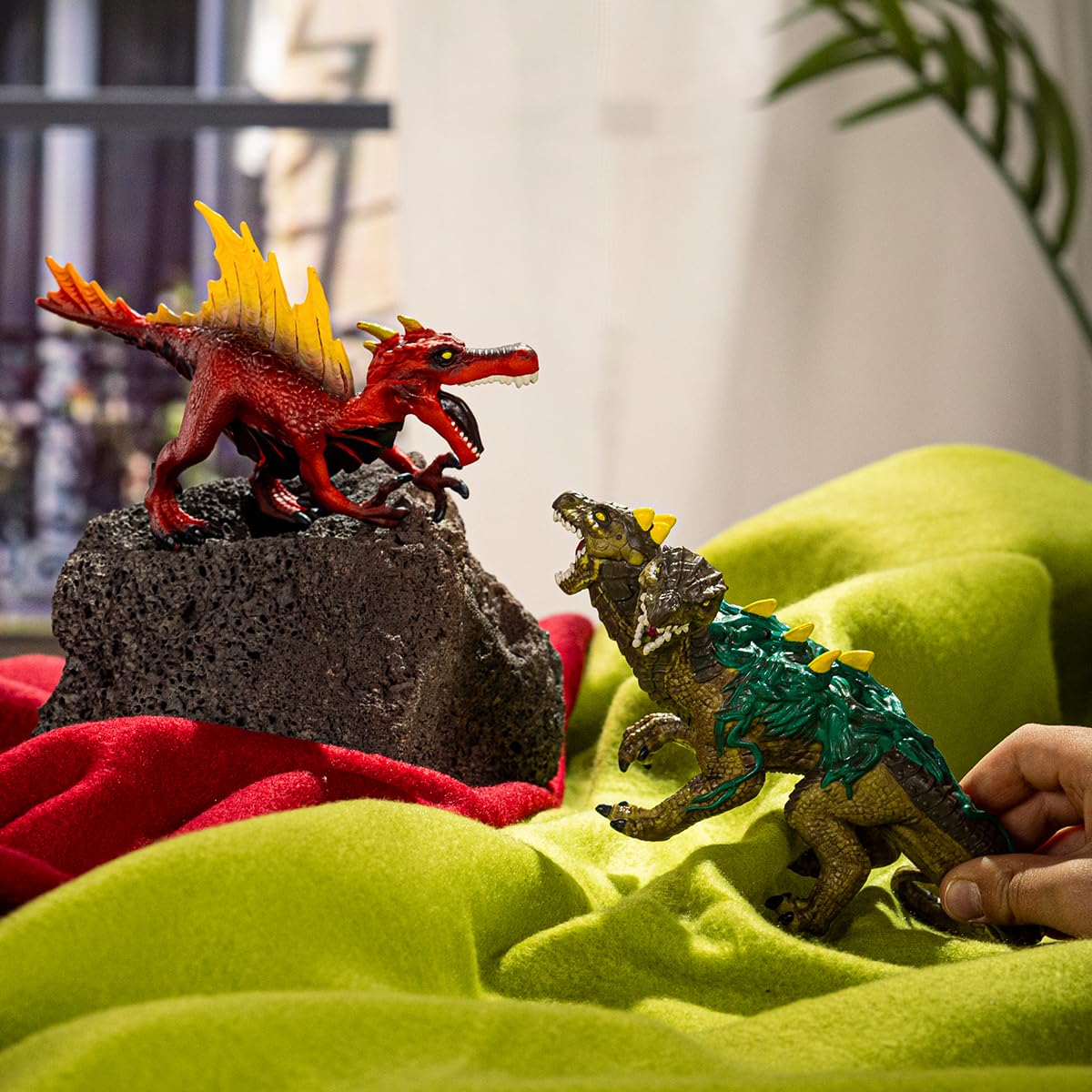 Schleich Eldrador Fire Saurian Vs Jungle Lizard Battle Set