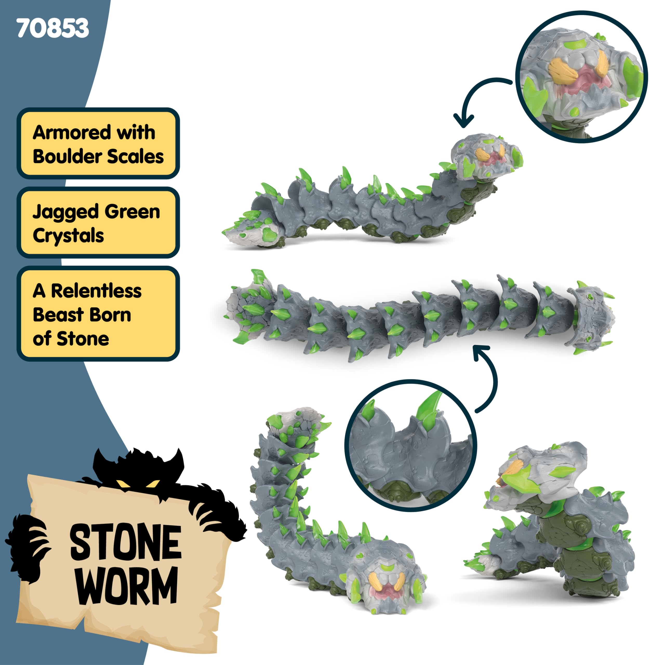 Schleich Eldrador Stone World Stone Worm Figurine