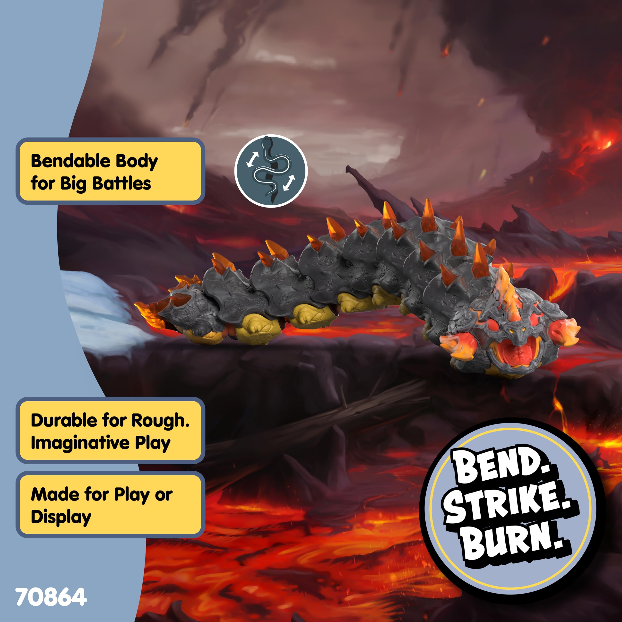 Schleich Eldrador Lava World Lava Worm Figurine