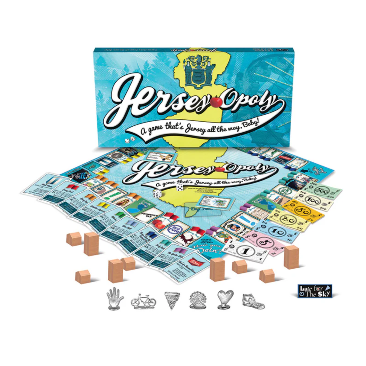 Outset Media New Jersey Opoly State Edition Board Game New Jersey Themed Family Strategy Game