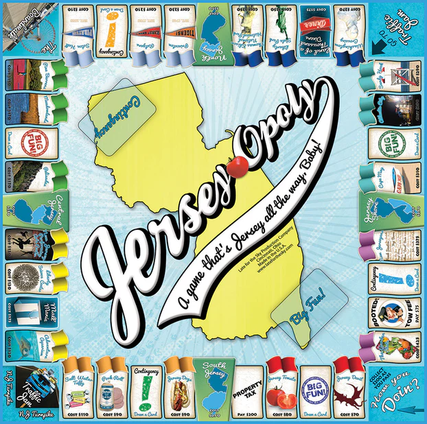 Outset Media New Jersey Opoly State Edition Board Game New Jersey Themed Family Strategy Game