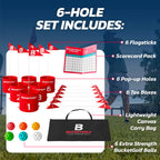 Bucketgolf Game The Original Ultimate Backyard Lawn Golf Game for Family, Adults and Kids - Portable 6 Hole Golf Course Play Outdoor, Lawn, Park, Beach, Yard.