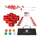 Bucketgolf 9 Hole Bundle - Outdoor Golf Game for All Ages. Adults, Kids, Family. Play Anywhere. Yards, Beach, Park, Backyard. Includes 2 Right-Handed Clubs