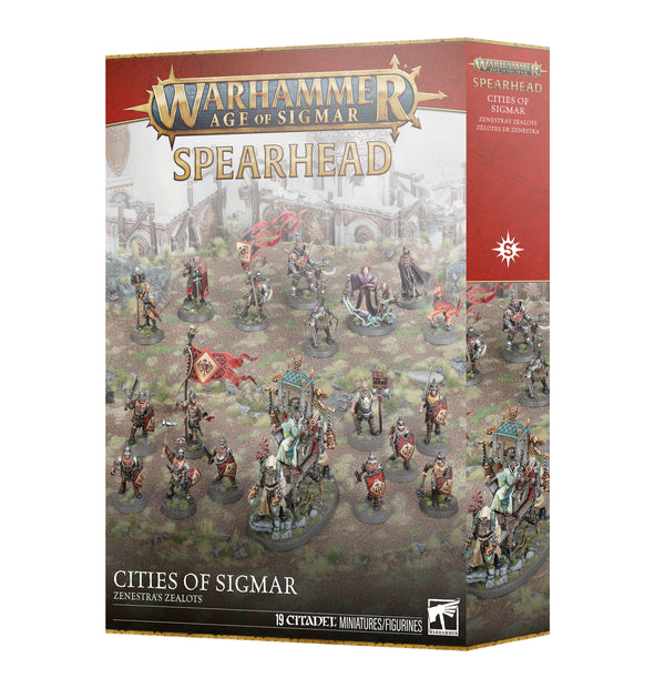 Games Workshop Warhammer Age Of Sigmar Cities Of Sigmar Spearhead Zenestra'S Zealots Plastic Box 70-863