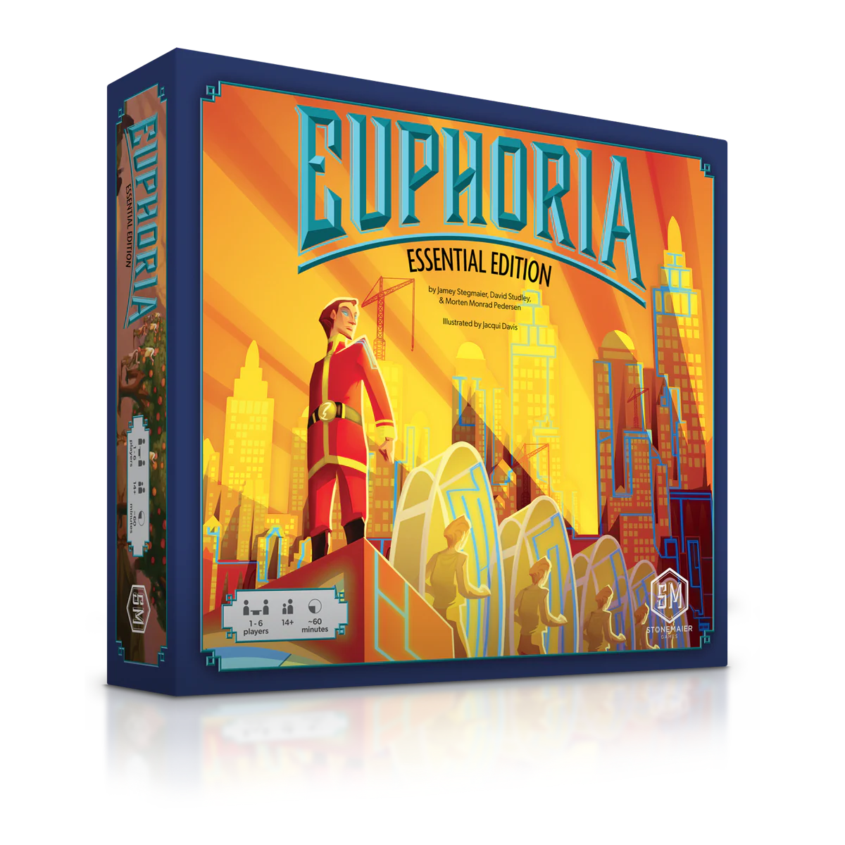 Stonemaier Games Euphoria Essential Edition Strategy Board Game Dystopian Worker Placement Base Game for Adults and Family for 1 to 6 Players Average Playtime 60 Minutes STM207