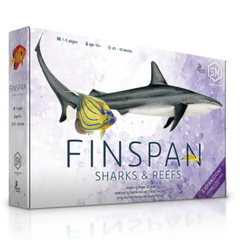 Stonemaier Games Finspan Sharks and Reefs Expansion Strategy Board Game A Wingspan Series Marine Life Exploration Expansion for Adults and Family for 1 to 5 Players Average Playtime 45 to 60 Minutes STM873