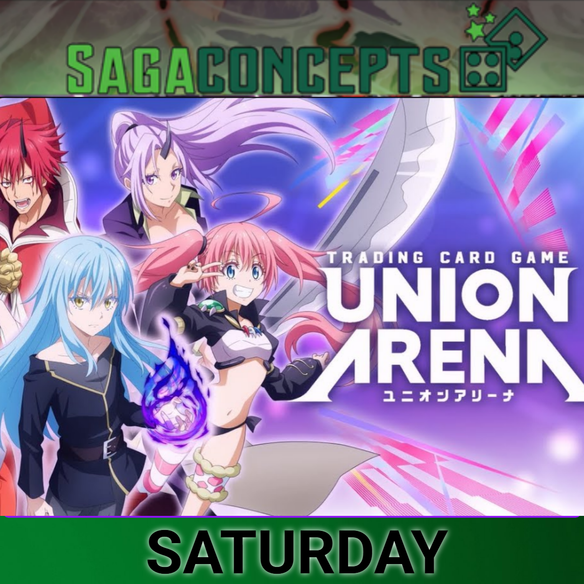 06/20/2026 Sat Union Arena TCG Saturday Afternoon at 12pm 5 Pack Sealed - That Time I Got Reincarnated as a Slime - 8 players Tournament Pre-Release