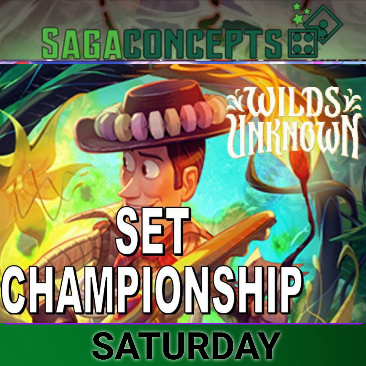 06/27/2026 Sat Lorcana Wilds Unknown Set Championship Saturday at 9:45 am - 32 seats Tournament