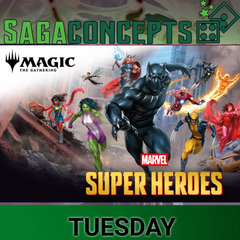 06/23/2026 Tue Magic the Gathering: Marvel's Super Heroes at 7 pm - Tuesday 16 Seats - 3 rounds Tournament Pre-Release