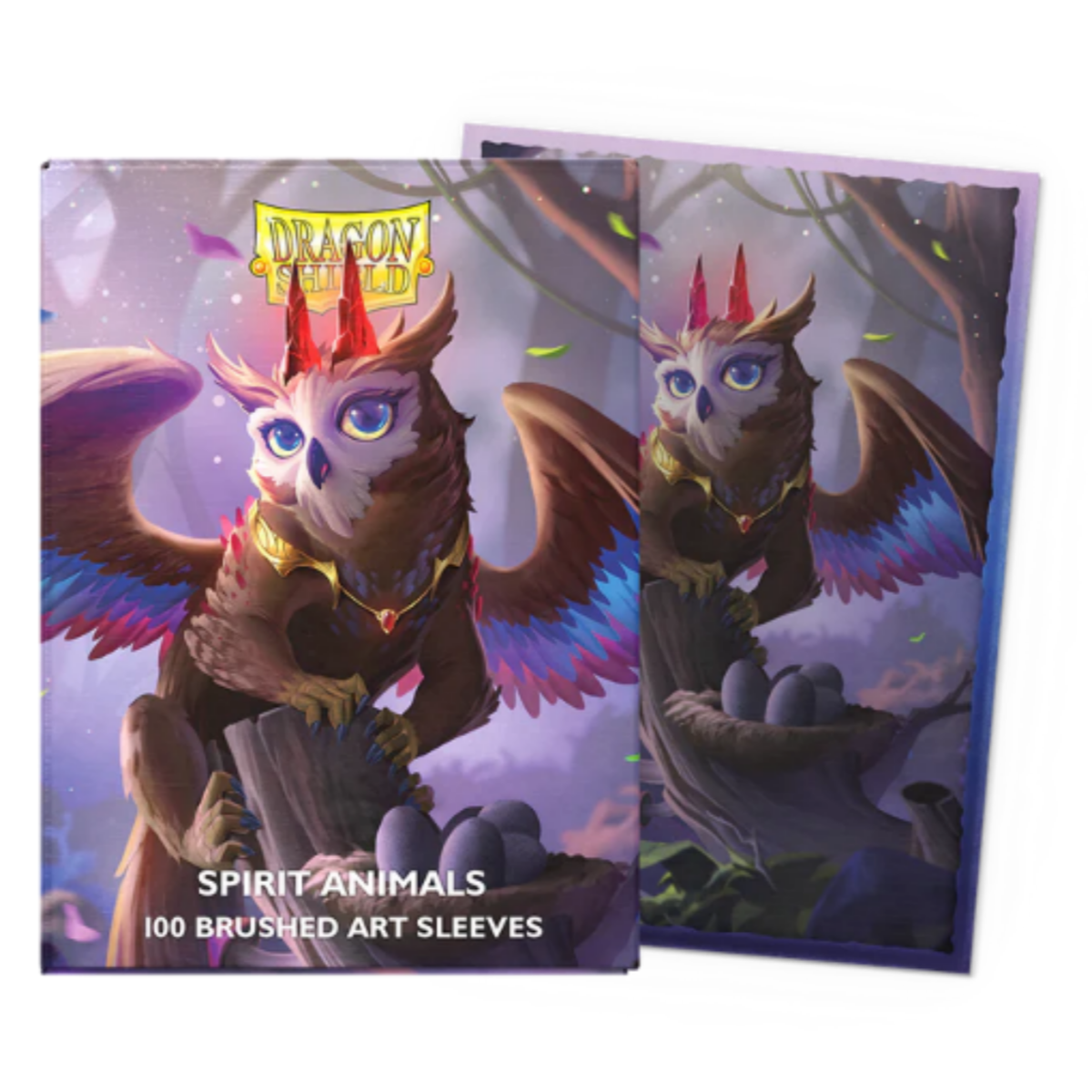 Dragon Shield Standard Brushed Spirit Animals The Dragowlis Sleeves Art Limited Edition (100 CT) ATMDSH12132
