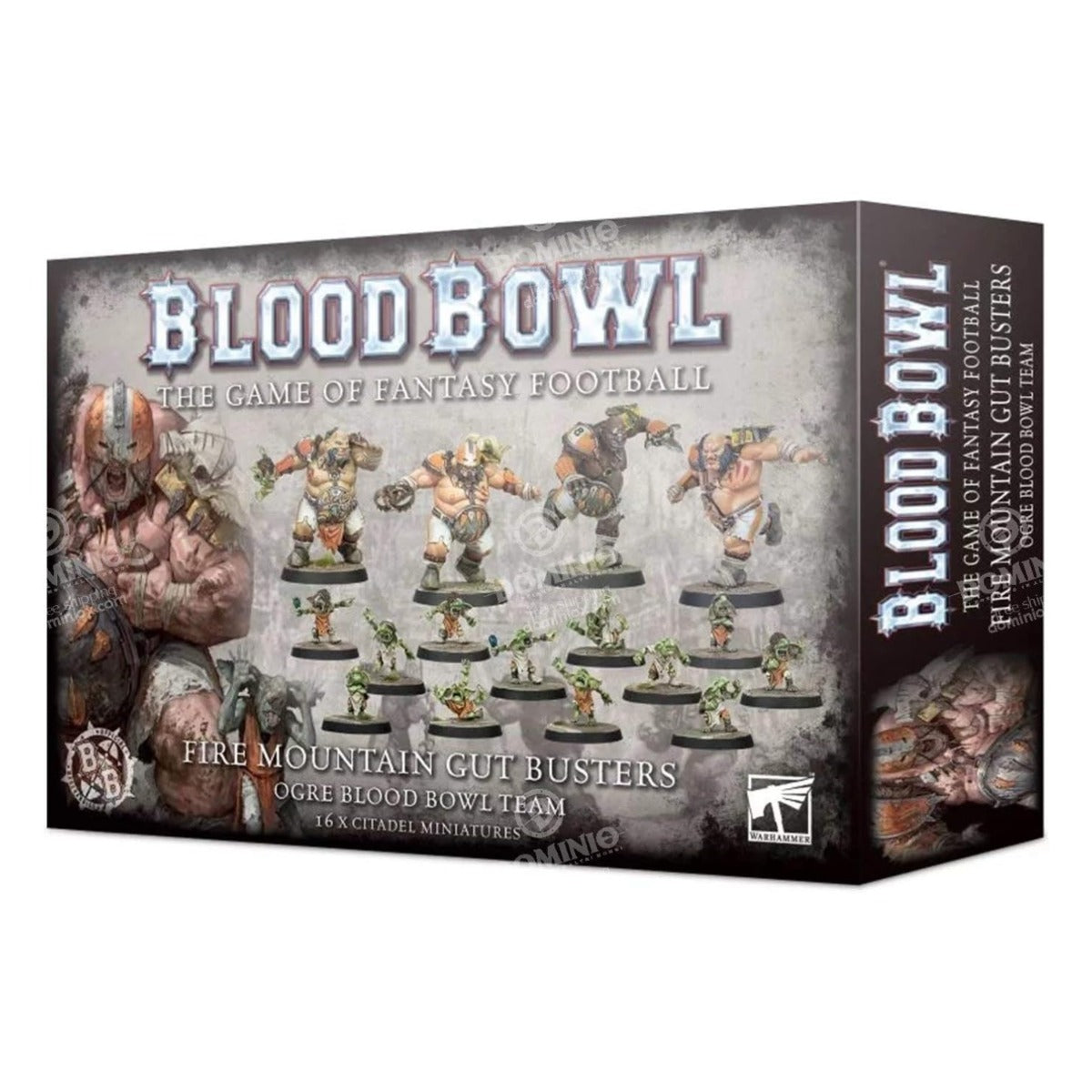 Games Workshop Blood Bowl Team The Game of Fantasy Football Fire Mountain Gut Busters Orge Team Miniature 202-02