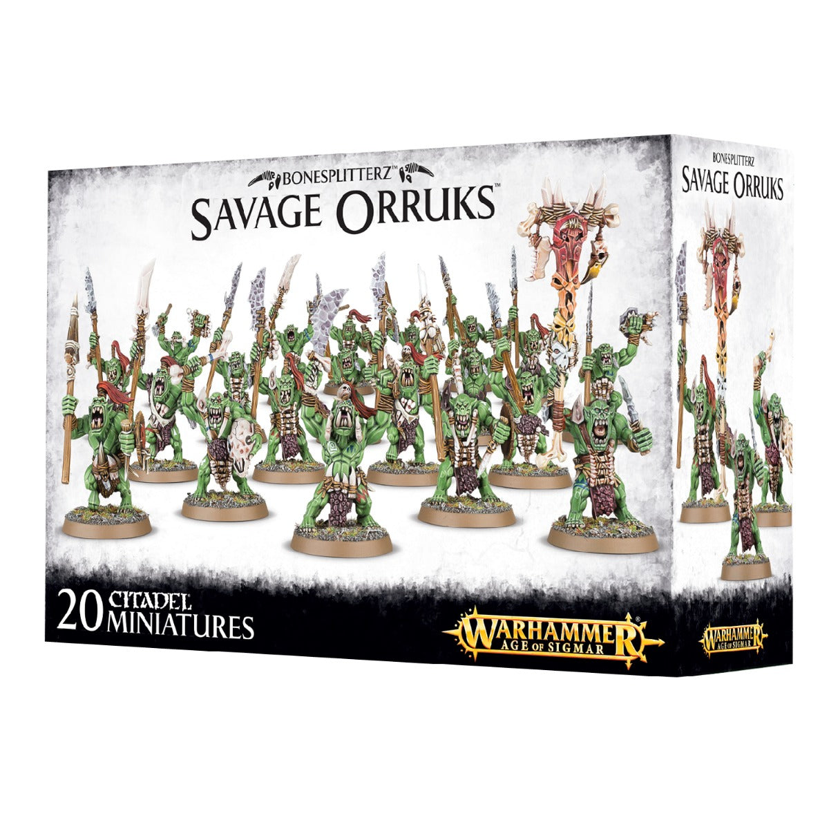 Games Workshop Warhammer Age of Sigmar Orruk Warclans Savage Orruks can be assembled as Savage Orruk Morboys 89-19