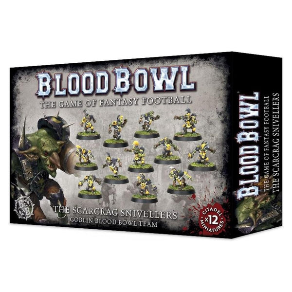 Games Workshop Blood Bowl Team The Game of Fantasy Football The Scarcrag Snivellers Goblin Team Miniature 200-27