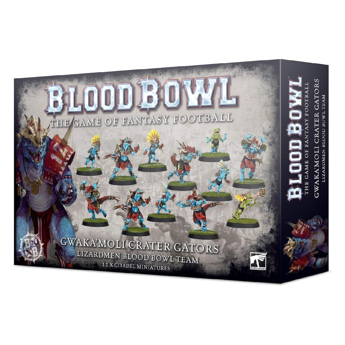 Games Workshop Blood Bowl Team The Game of Fantasy Football Gwaka'moli Crater Gators Lizardmen Team Miniature 200-74