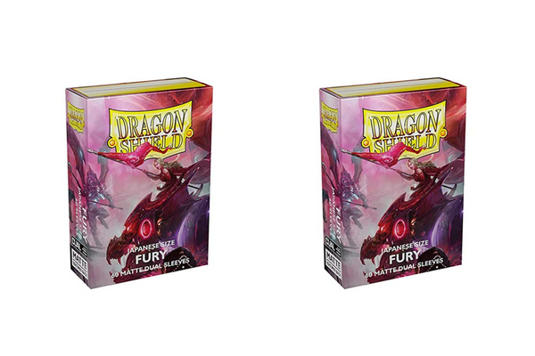 Dragon Shield Dual Matte Mini Japanese Fury 60 ct Card Sleeves Value Bundle Pack of 2