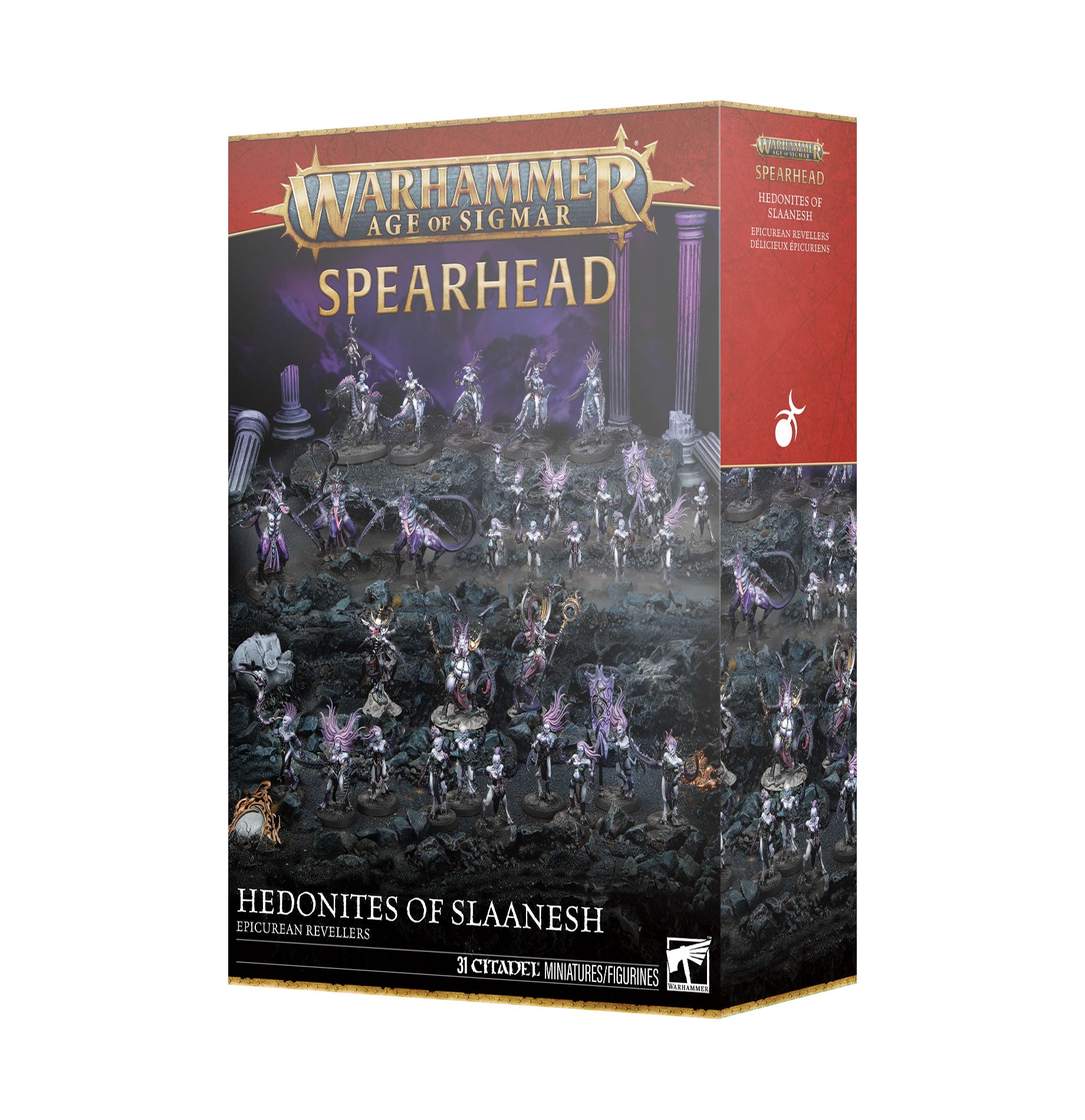 Games Workshop Warhammer Age Of Sigmar Hedonites Of Slaanesh Spearhead Epicurean Revellers Plastic Box 70-834