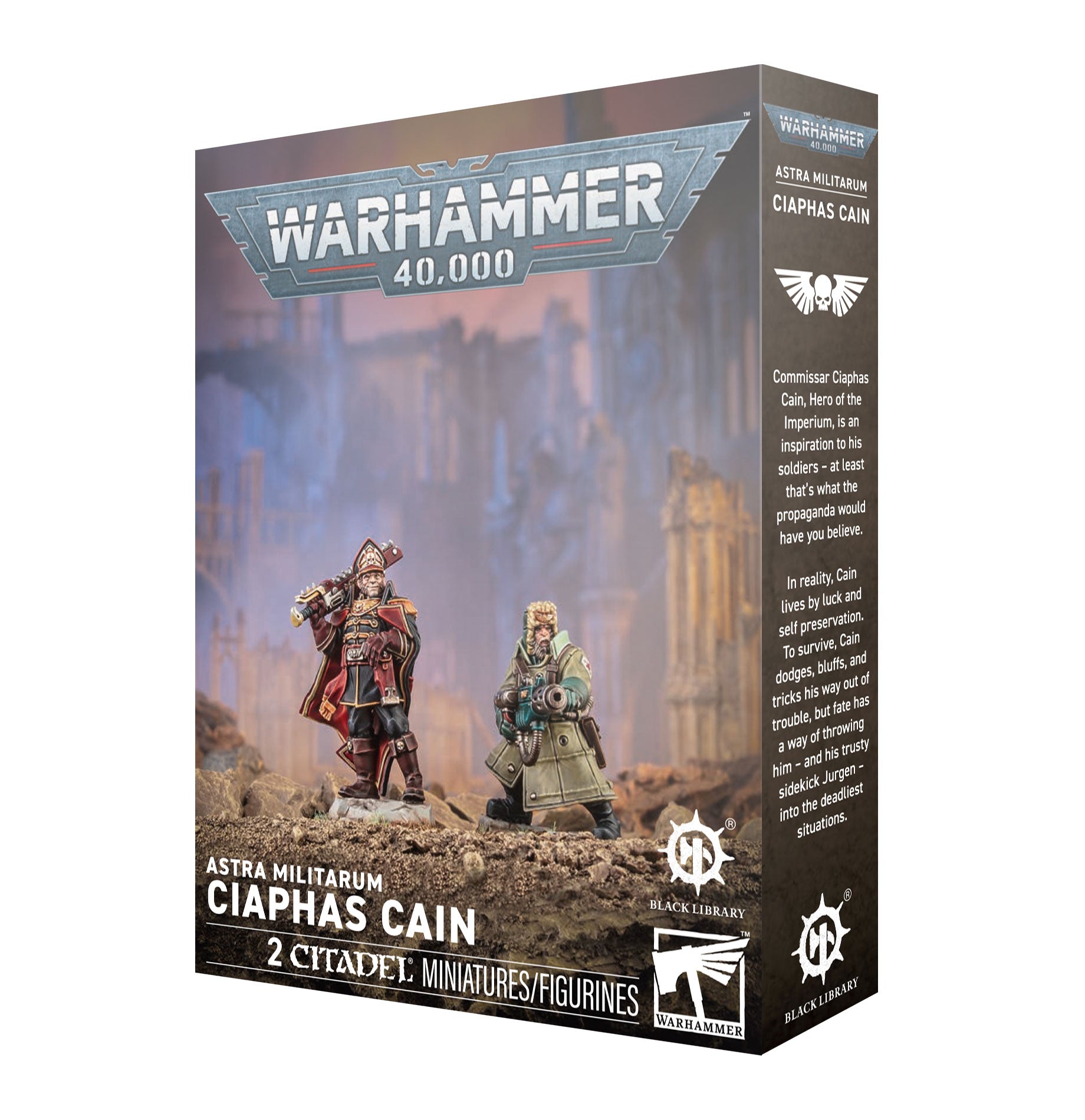 Games Workshop Warhammer 40K Astra Militarum Ciaphas Cain Plastic Box 47-92