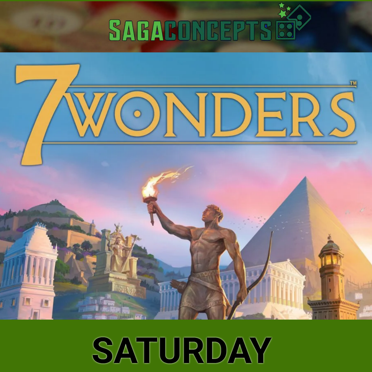 06/27/2026 Sat 7 Wonders - Casual Tournament - 8 seats - 10 am Tournament