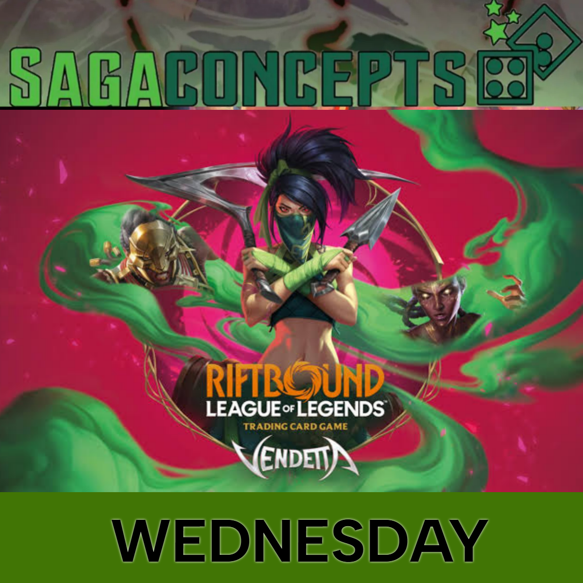 07/29/2026 Wed Riftbound TCG - Set 4 - Vendetta Pre-Rift - 20 Seats - Wednesday 7 pm Tournament Pre-Release