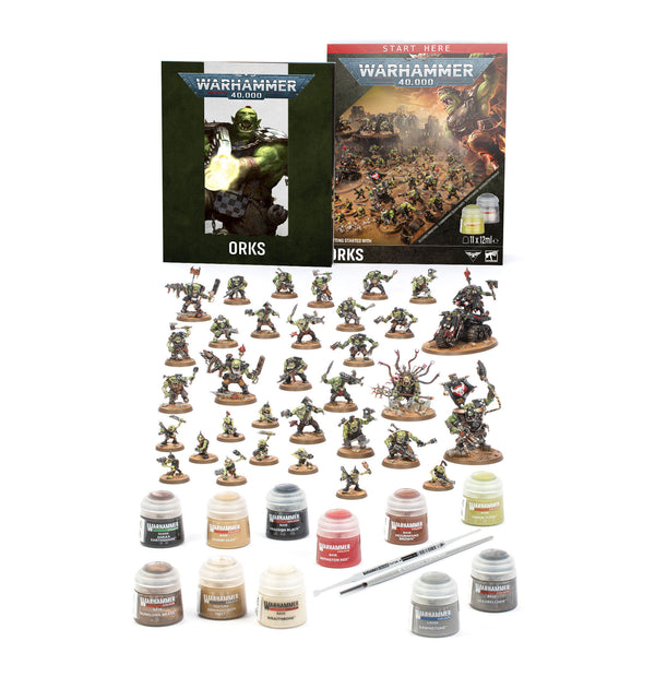 Games Workshop Warhammer 40K Orks Getting Started With Orks Paint Set 60-53