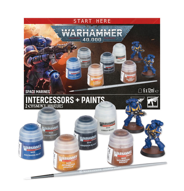Games Workshop Warhammer 40K Space Marines Intercessrs and Paint Set GW-2026-60-11