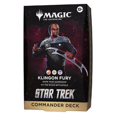 Magic the Gathering CCG Universes Beyond Star Trek Klingon Fury Commander Deck