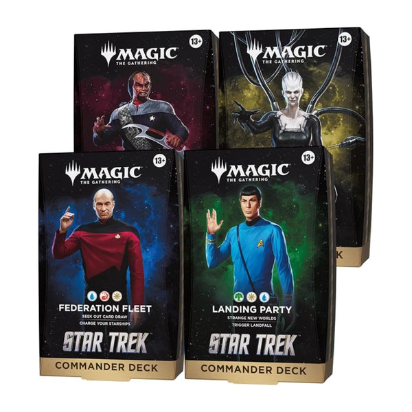Magic the Gathering CCG Universes Beyond Star Trek Commander Deck Display (4) MTG-StarTrek-CDC