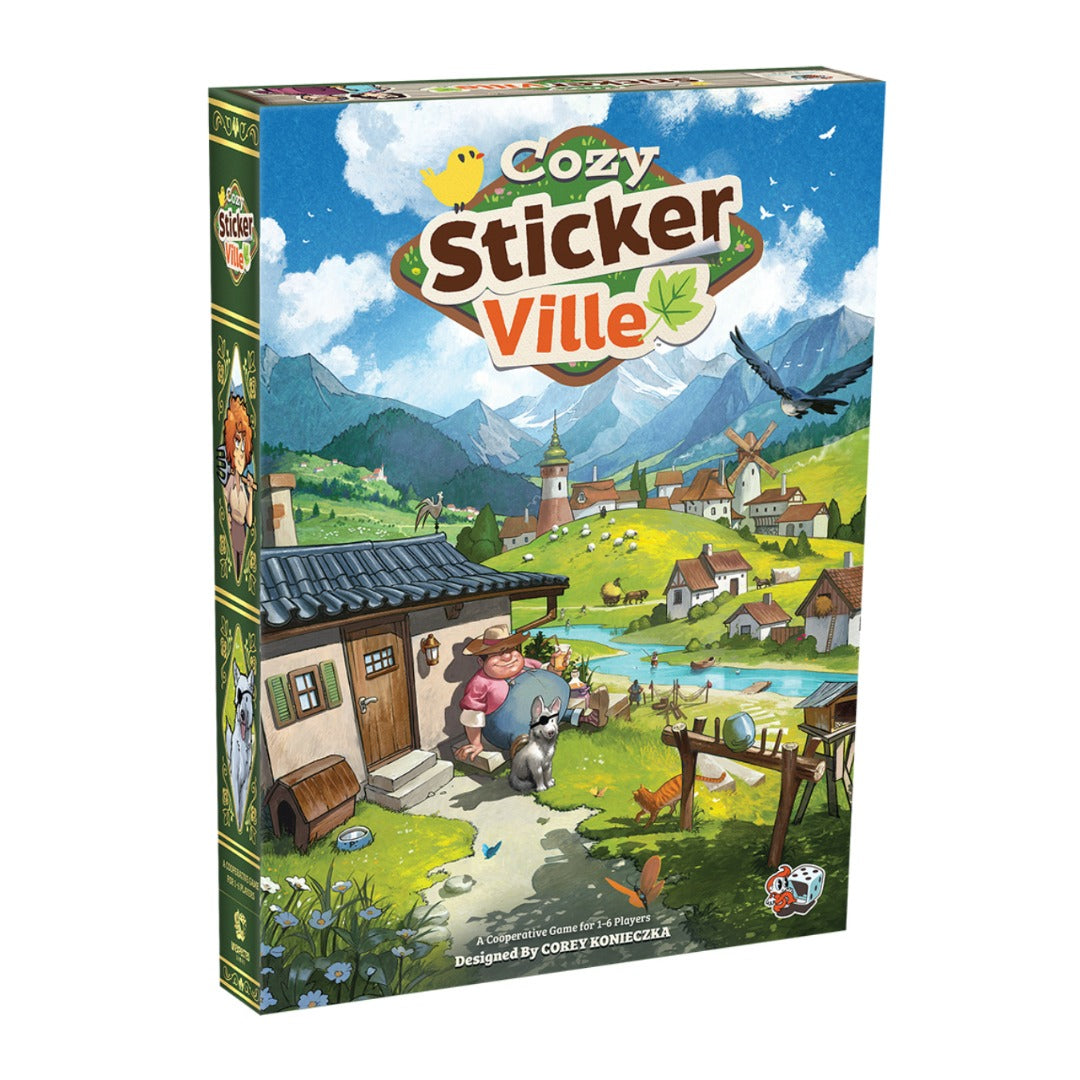 Cozy Stickerville Unexpected Games Strategy Board Game