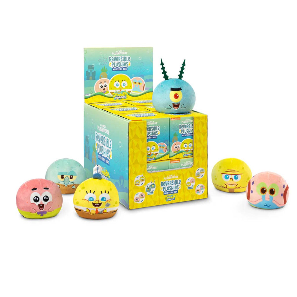 TeeTurtle Plushiverse Blind Box Reversible Plushies 3In - Spongebob 12 Ct Pdq