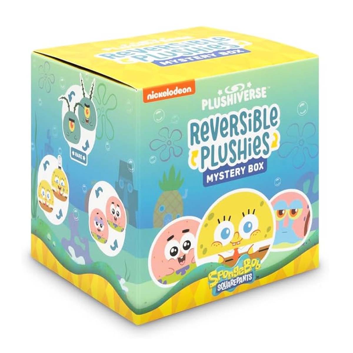TeeTurtle Plushiverse Blind Box Reversible Plushies 3Inch Spongebob Single Plush (Random Selection)