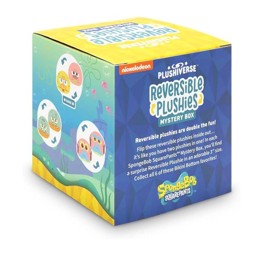 TeeTurtle Plushiverse Blind Box Reversible Plushies 3Inch Spongebob Single Plush (Random Selection)