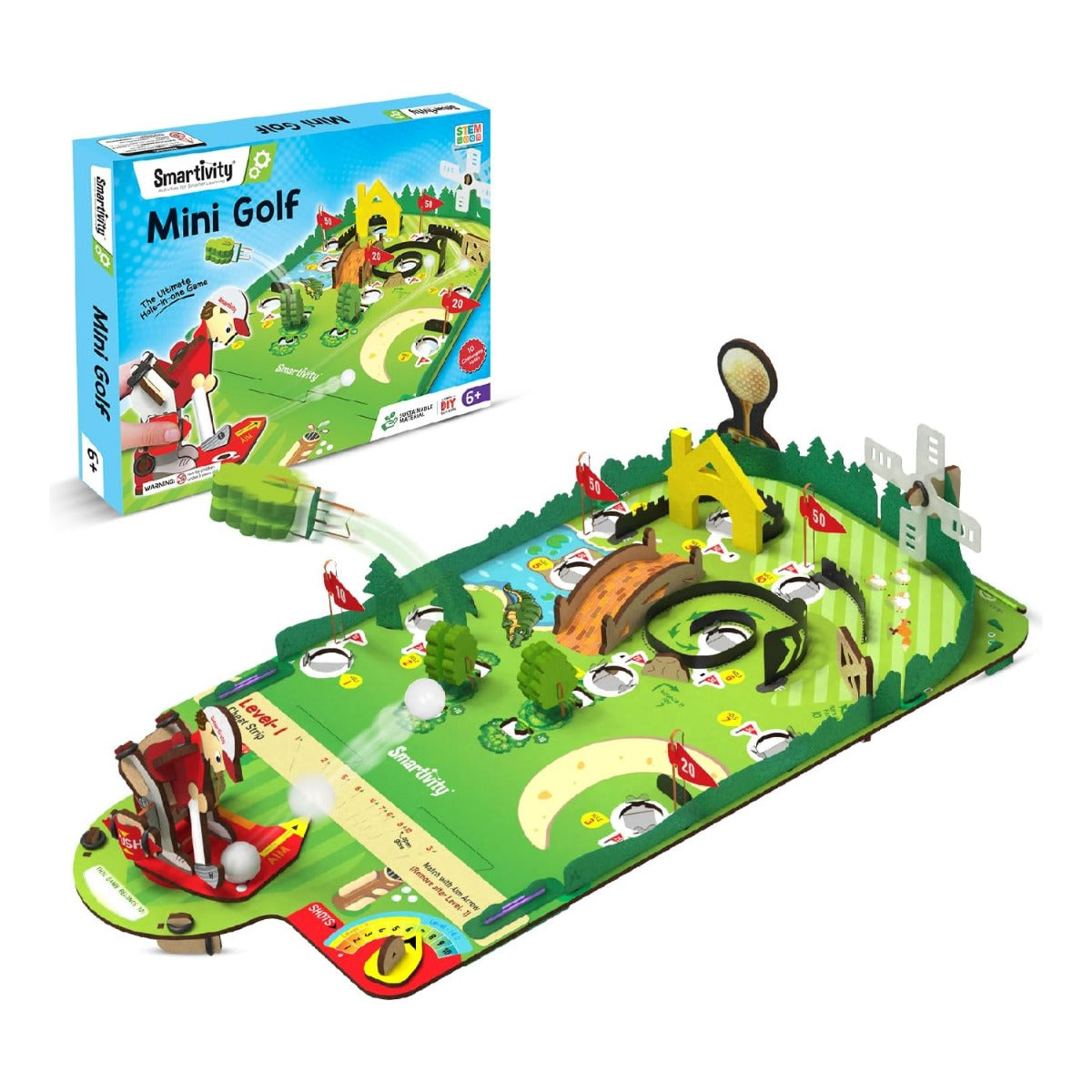 Smartivity DIY Mini Golf STEM Kit Build a 10-Hole Mini Golf Course Ages 6–12 SMRT1281