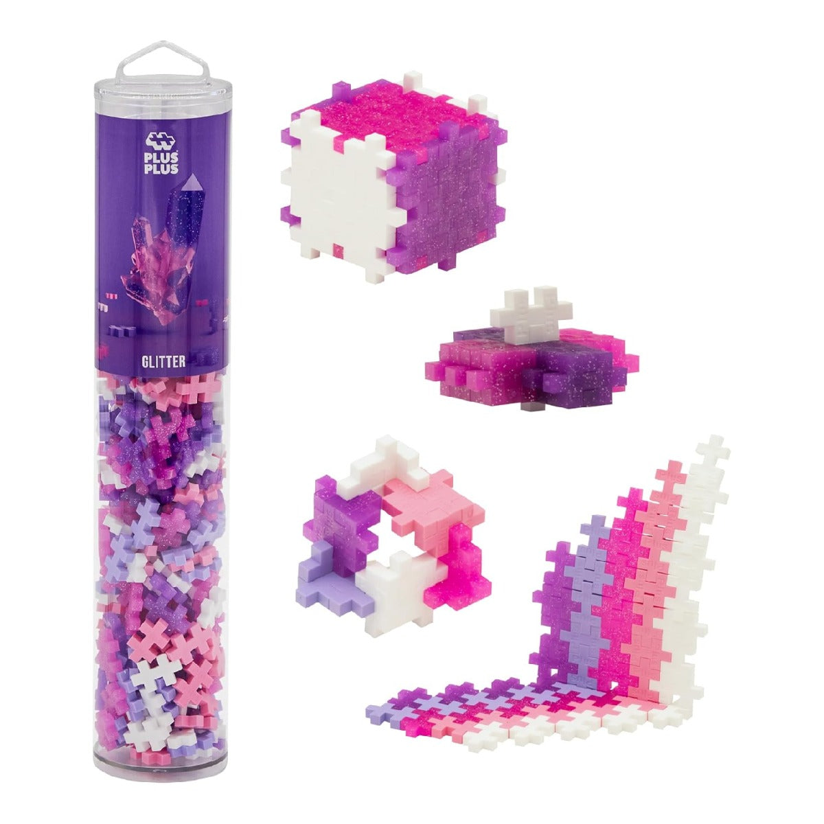 PLUS PLUS 240 Piece Glitter Mix Mini Waffle Blocks Classroom Must Haves PPU5061
