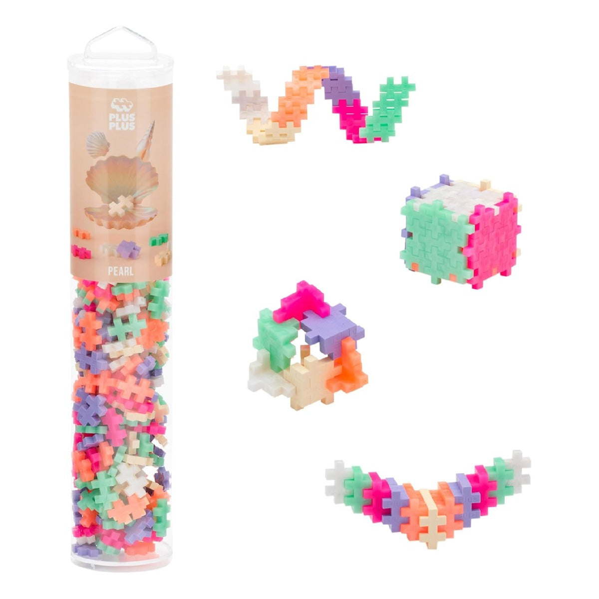 PLUS PLUS 240 Piece Pearl Mix Mini Waffle Blocks, Classroom Must Haves PPU5159