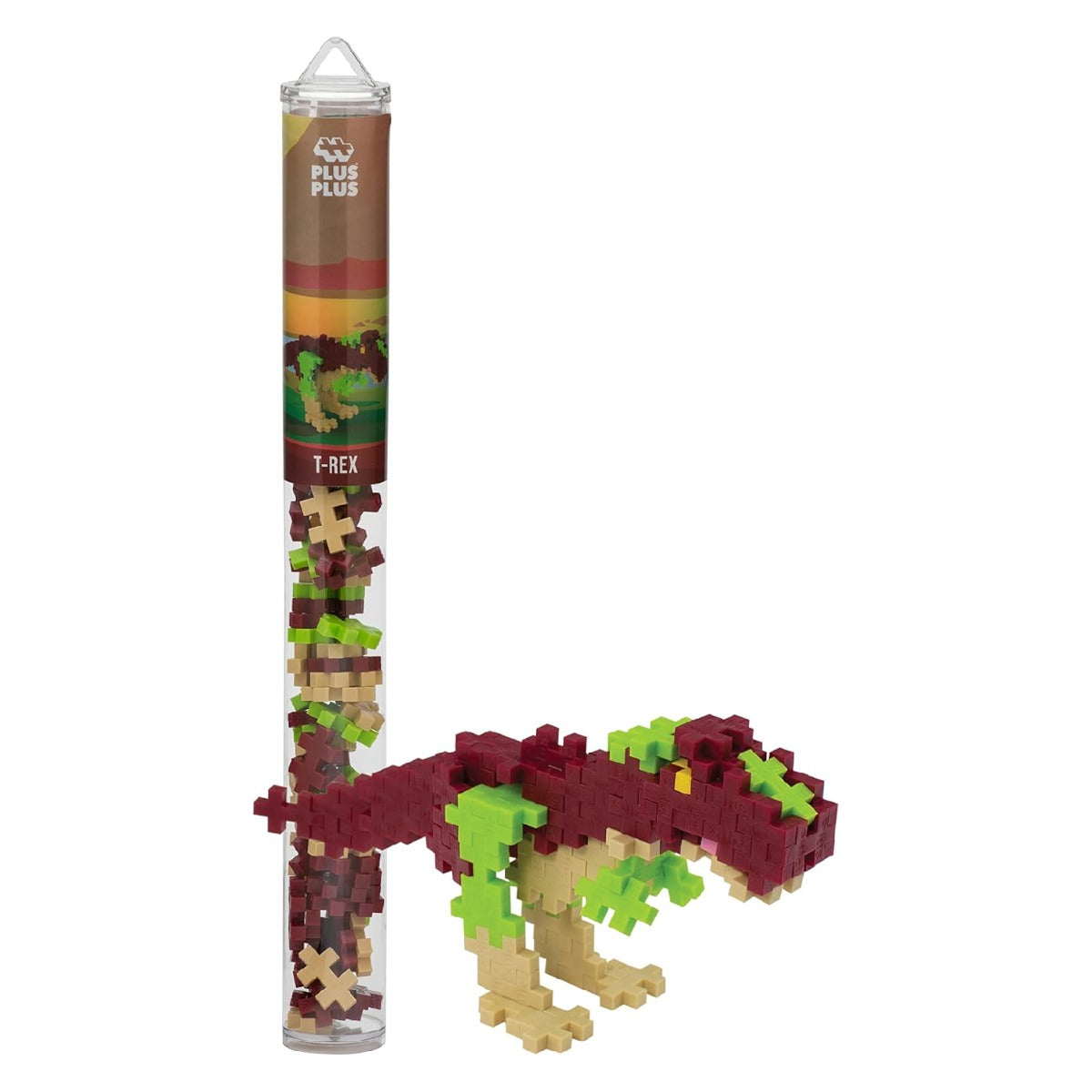 PLUS PLUS TRex Tube 3D Dinosaur  Building Block Set PPU4233