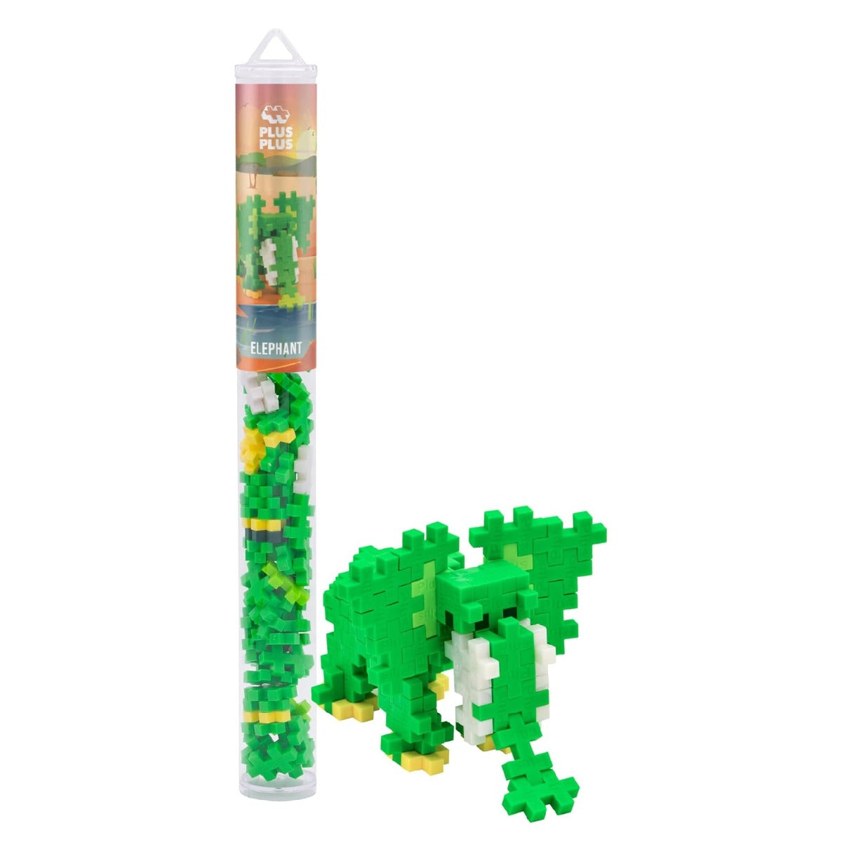 PLUS PLUS Elephant Tube 3D Animal Figure Building Block Set PPU5192