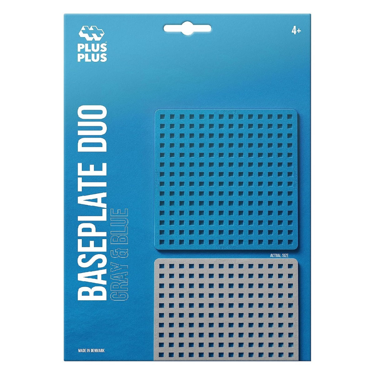 PLUS PLUS Baseplate Duo, Gray & Blue  Base Accessory PPU5040