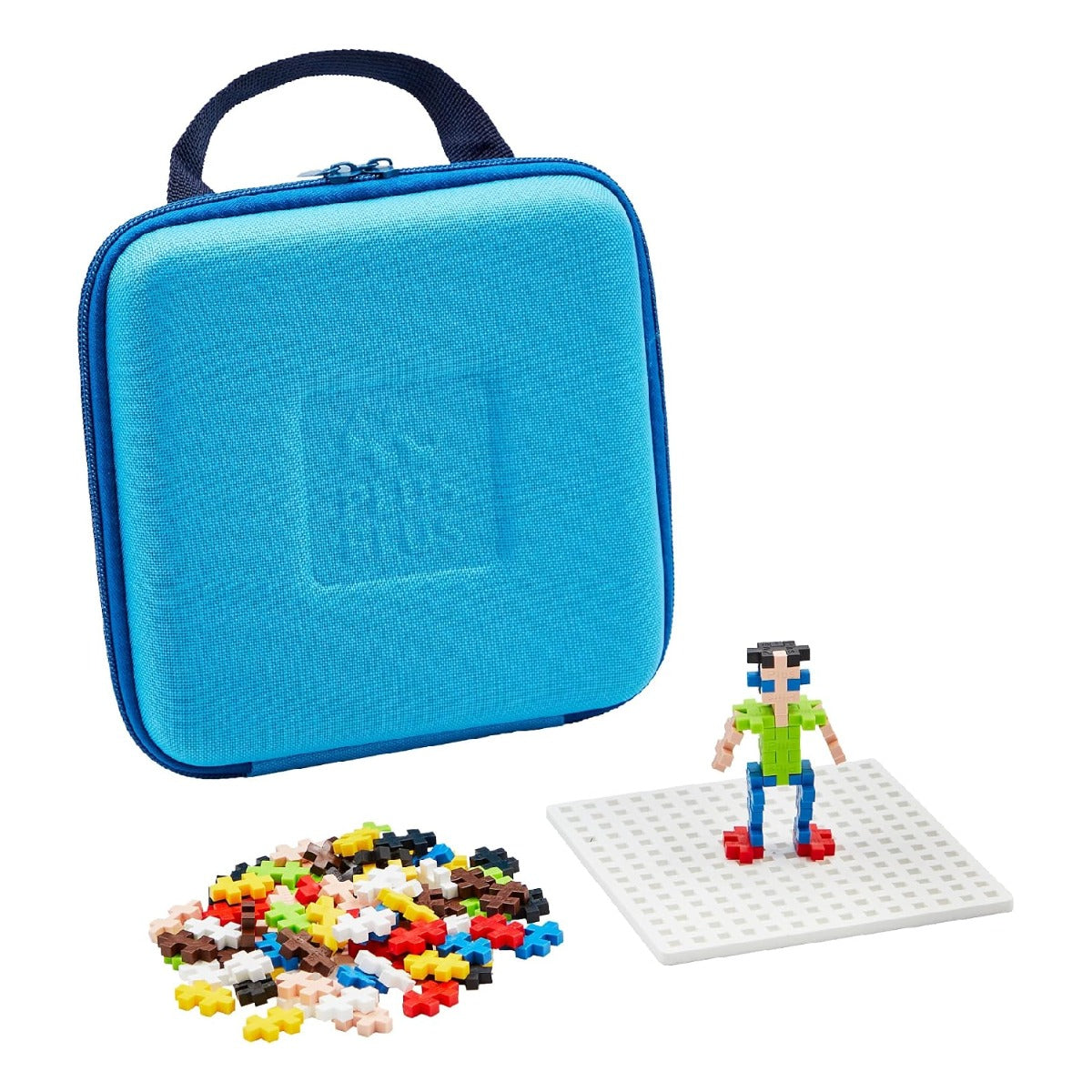 PLUS PLUS Travel Case 100 Piece Basic Mix  Mini Waffle Blocks PPU5066
